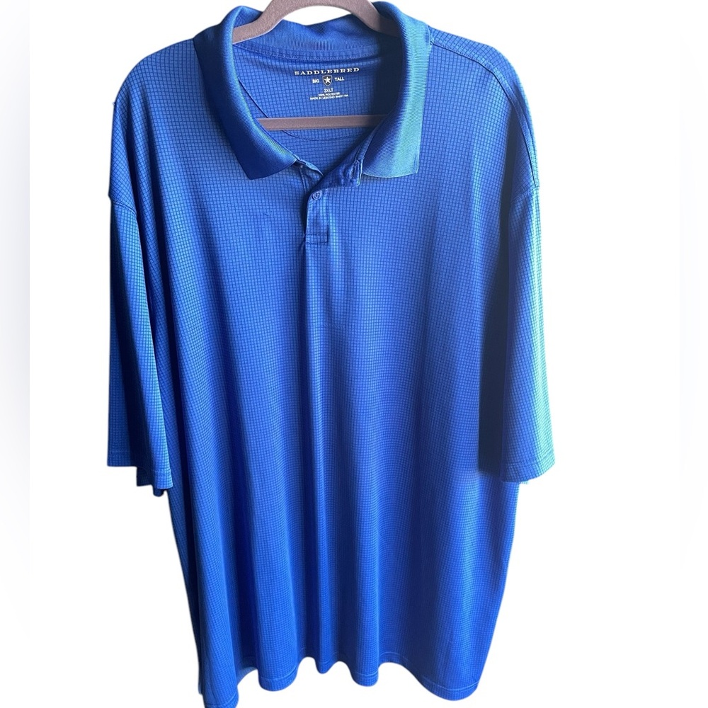 Saddlebred‎ 3XL Big and Tall Performance Polo Shirt Blue